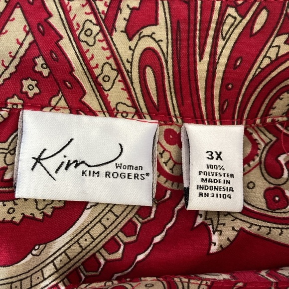 Kim Roger’s Woman Button Down Dress Shirt Size 3X - Picture 6 of 10